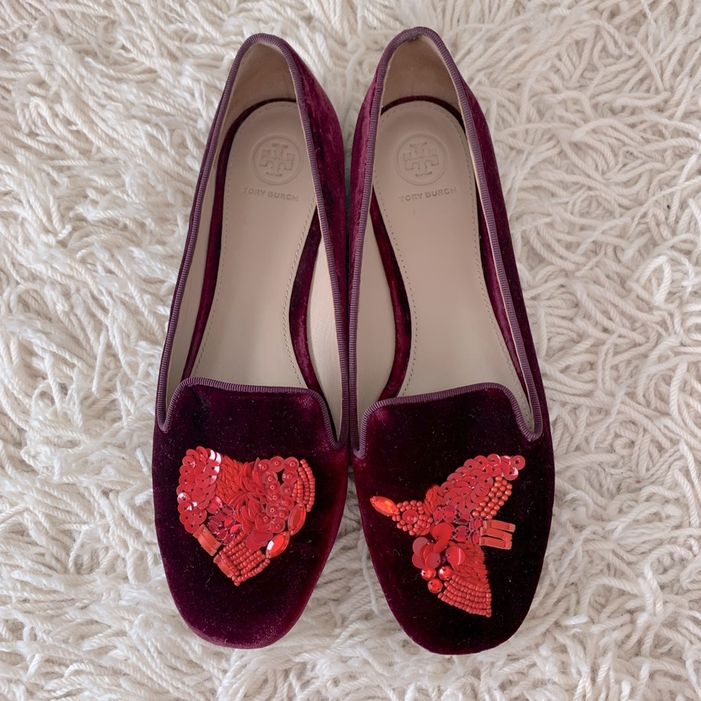 Tory Burch Peace Smoking Slipper Size 9